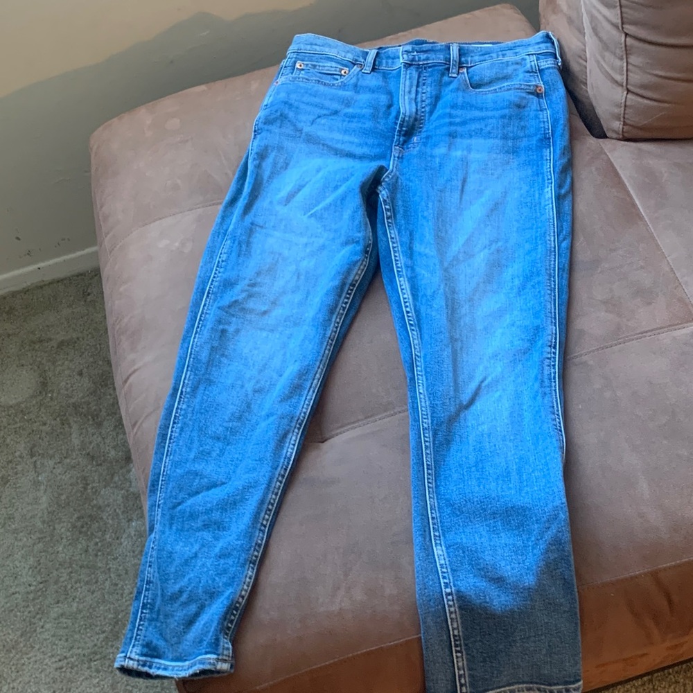 GAP Women's Straight Leg Jeans in Bright Blue